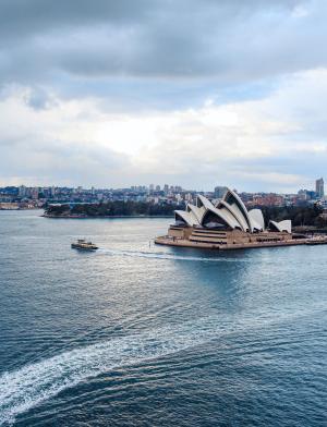 aerial view of the sydney opera house