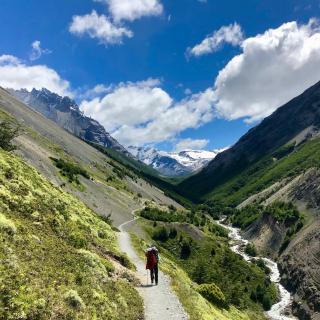 A student hikes in the mountains in Quito, Ecuador.