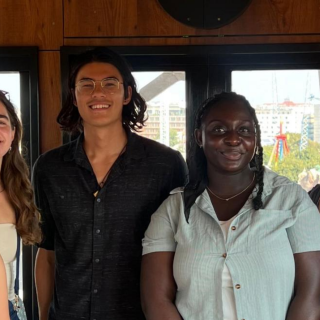 Group photo of students smiling in Vienna, Fall 2024