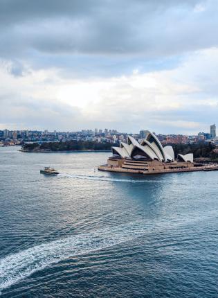 aerial view of the sydney opera house